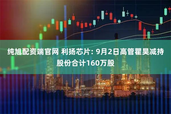 纯旭配资端官网 利扬芯片: 9月2日高管瞿昊减持股份合计160万股